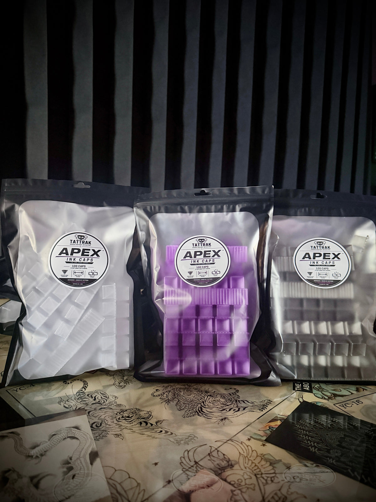 APEX professional ink caps for tattoo artists