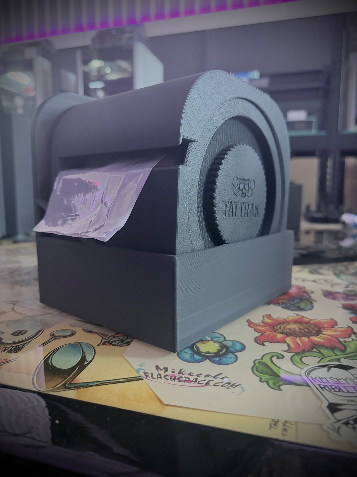 Magnetic Tattoo Barrier Film Dispenser | Fits 4" x 6" Rolls | Tattrak