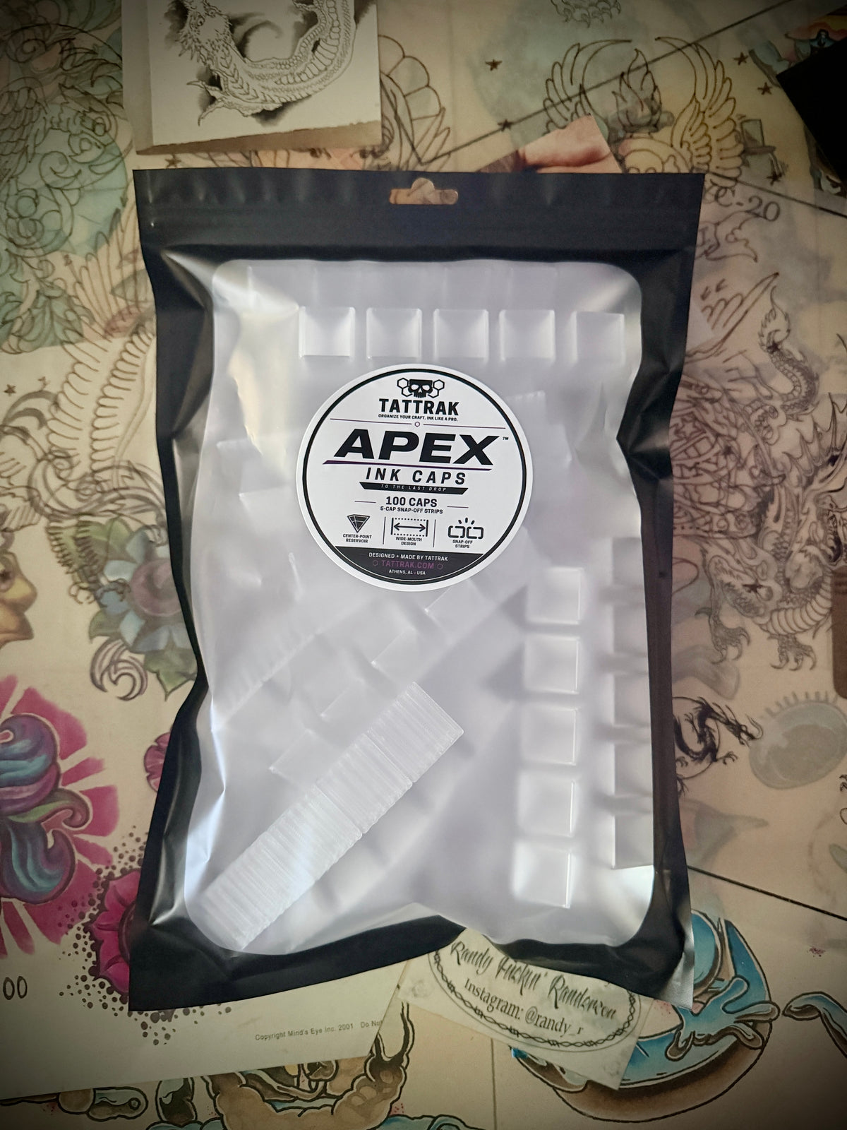 APEX professional ink caps for tattoo artists