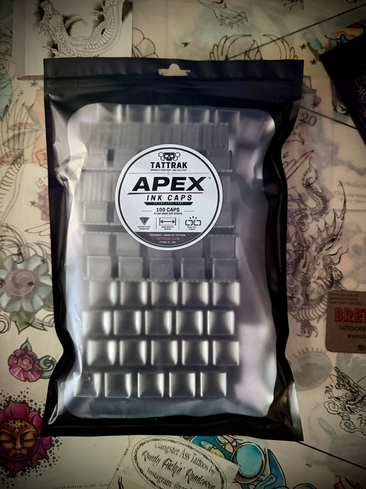 Tattrak APEX tattoo ink cap retail pack